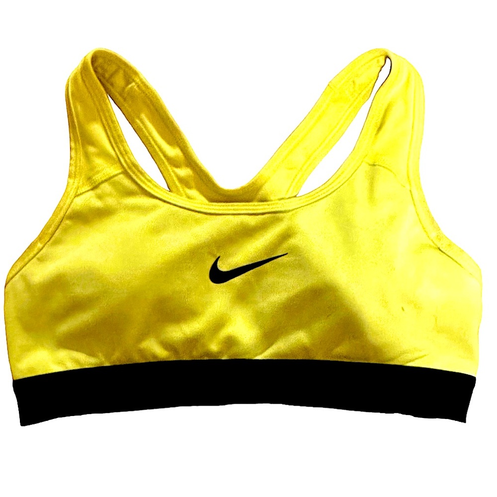 NIKE dri-fit sports bra size extra small fluorescent yellow
